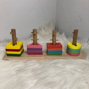 Twist and Pivot Shape Wooden Puzzle Educational Montessori Toy